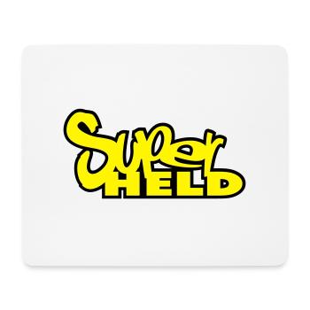 superheld - Mousepad (Querformat) - Weiß - Vorne