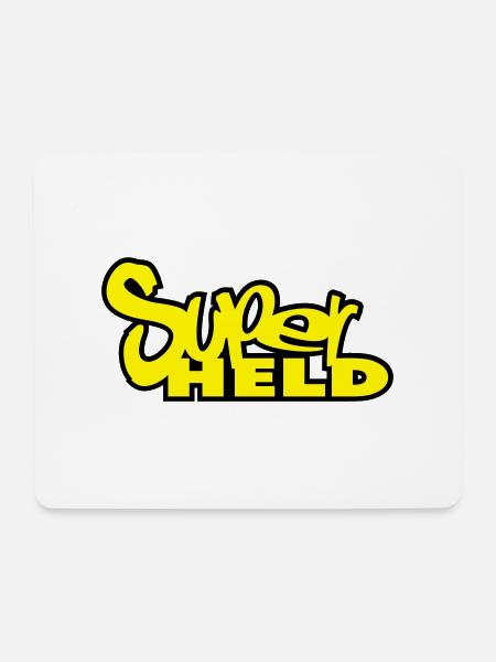 superheld - Mousepad (Querformat) - Weiß