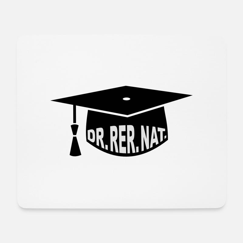 Doktor - Doktorhut - Studium - Geschenk - Dr. rer. - Mousepad (Querformat) - Weiß