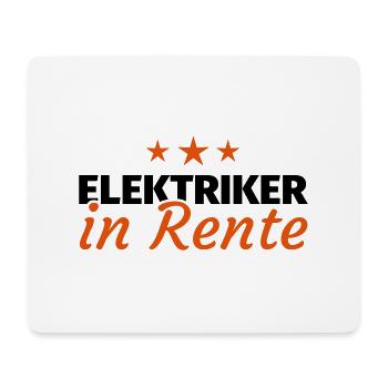 Elektriker Rente - Mousepad (Querformat) - Weiß - Vorne