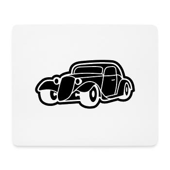 1 colors - Hot Rod Oldtimer Custom Cars Automobil - Mousepad (Querformat) - Weiß - Vorne