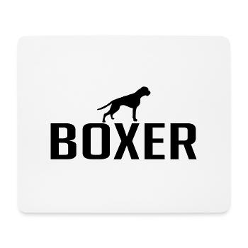 BOXER Chien Race Chiens Wilsigns - Tapis de souris (format paysage) - blanc - Devant