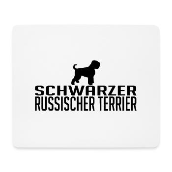 RACE DE TERRIER RUSSE NOIR Wilsigns - Tapis de souris (format paysage) - blanc - Devant