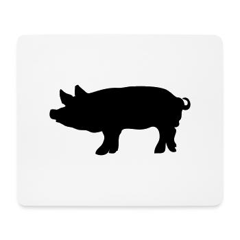pig pig pig pork1 - Mouse Pad (horizontal) - white - Front