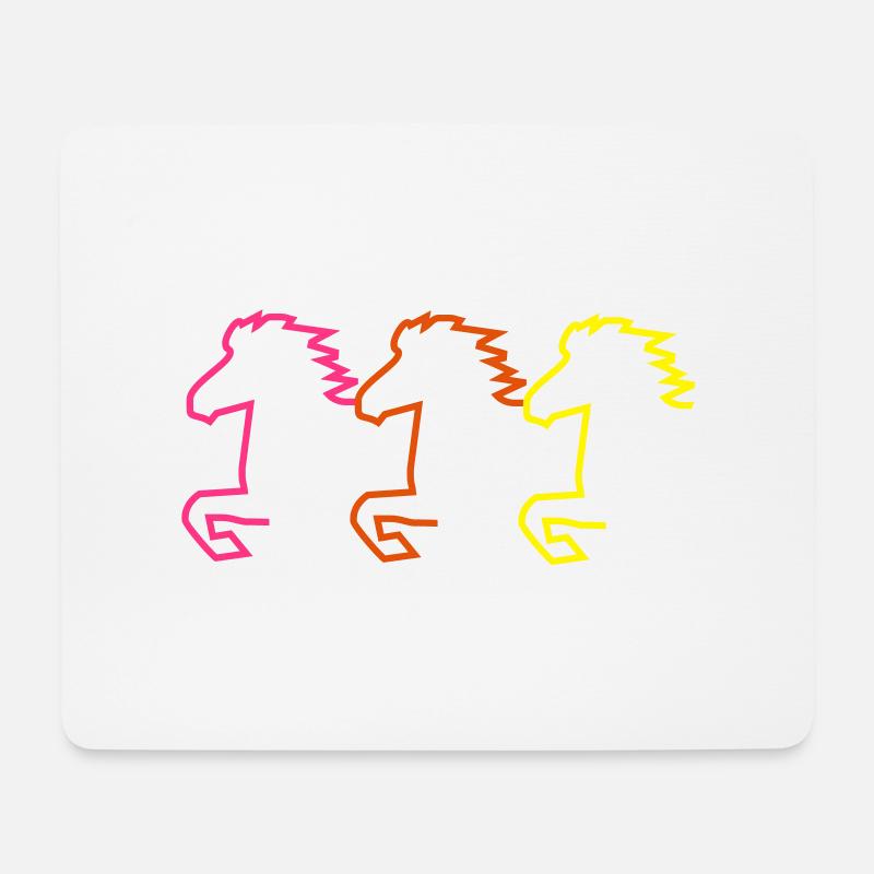 Islandpferd - Mousepad (Querformat) - Weiß