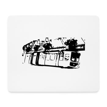 Monorail - Tapis de souris (format paysage) - blanc - Devant