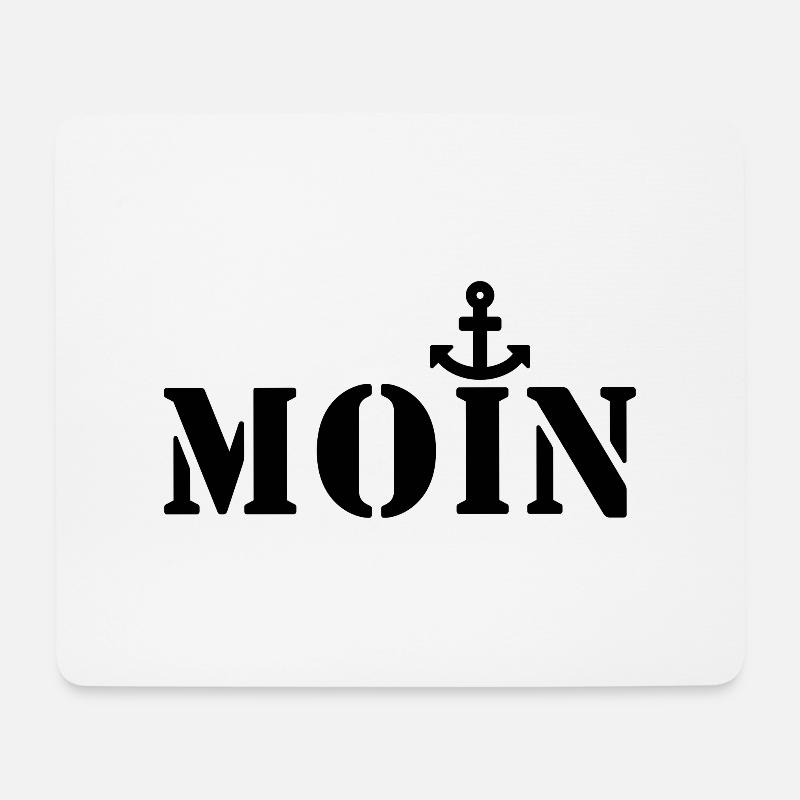 Moin - Mousepad (Querformat) - Weiß