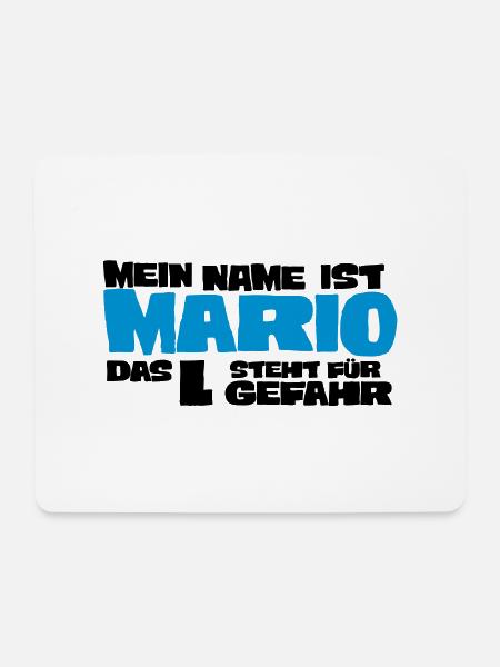 mario - Mousepad (Querformat) - Weiß