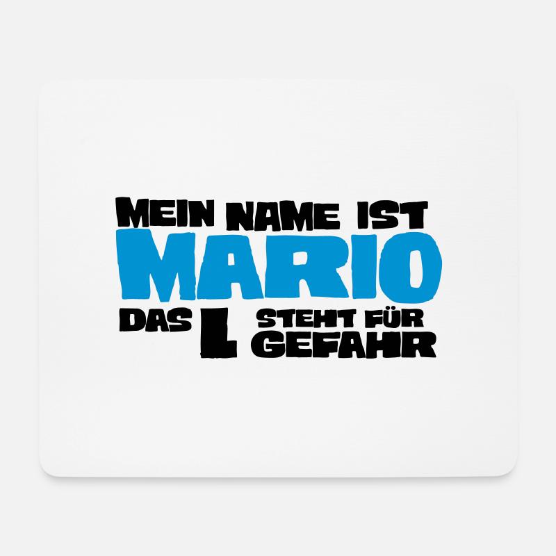 mario - Mousepad (Querformat) - Weiß