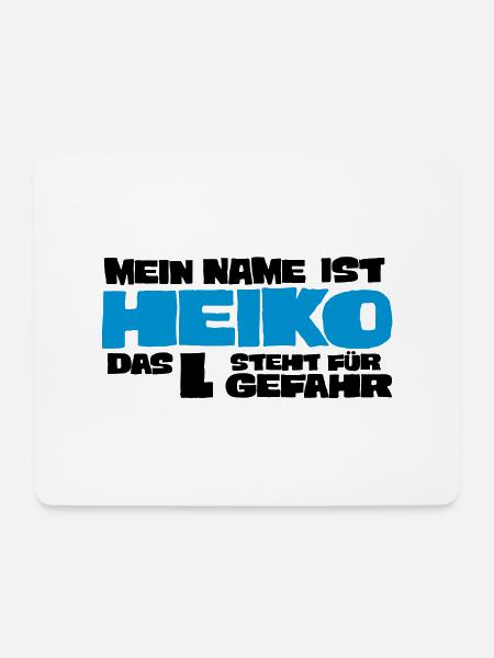heiko - Mousepad (Querformat) - Weiß