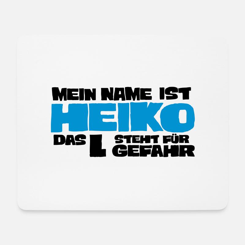 heiko - Mousepad (Querformat) - Weiß