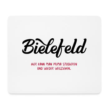 Lustiges Stadt Bielefeld Shirt - Satirischer Fakt - Mousepad (Querformat) - Weiß - Vorne