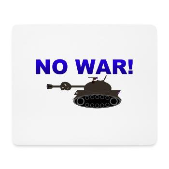 Tanks with knots in the cannon No War - Mouse Pad (horizontal) - white - Front