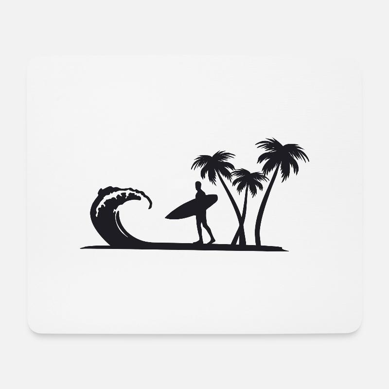 Beach - Mousepad (Querformat) - Weiß
