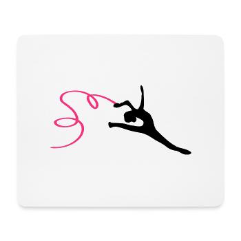 ribbon_gymnastic_silhouette-5 - Mouse Pad (horizontal) - white - Front