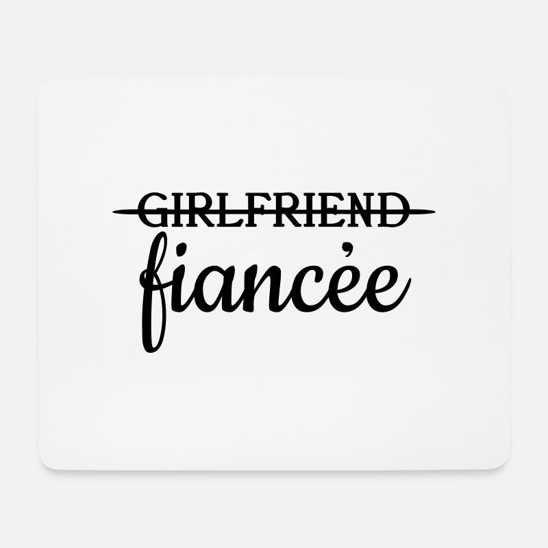 Girlfriend Fiancee - Mousepad (Querformat) - Weiß
