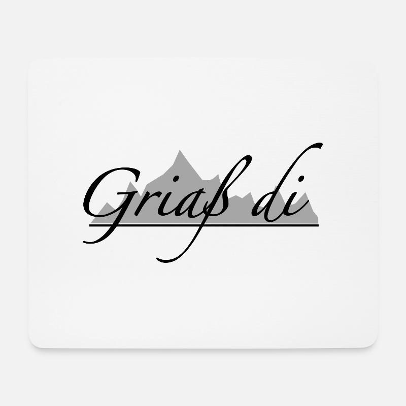 Griaß di #2 - Allgäuer Design - Mousepad (Querformat) - Weiß
