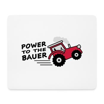 power_to_the_bauer - Tapis de souris (format paysage) - blanc - Devant