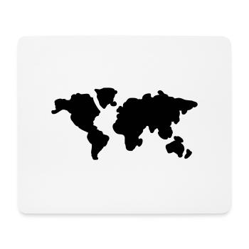 welt_karte__f1 - Mousepad (Querformat) - Weiß - Vorne