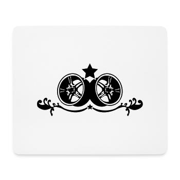 wheels_t1 - Mouse Pad (horizontal) - white - Front