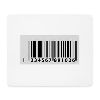 123456789106 EAN Code - Mousepad (Querformat) - Weiß - Vorne