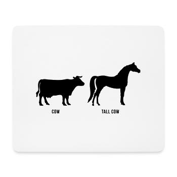 Cow vs Tall Cow - Mouse Pad (horizontal) - white - Front