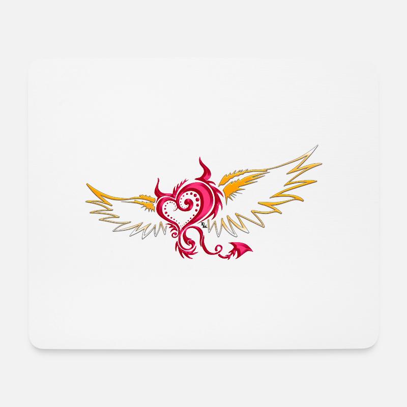fliegenden Teufel 001 von DK - Mousepad (Querformat) - Weiß