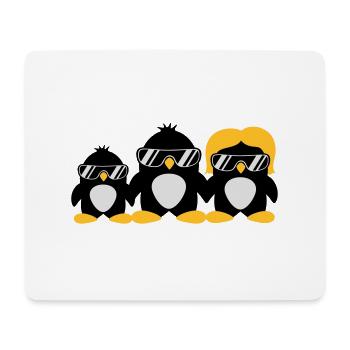 Cool Penguin Family - Tapis de souris (format paysage) - blanc - Devant