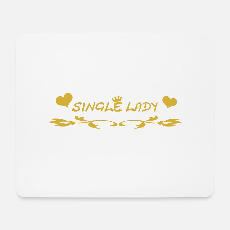 Single lady - Mousepad (Querformat) - Weiß