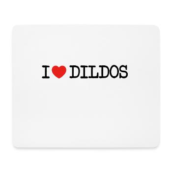 I love Ich liebe Dildos Vibrator Selbstbefriedigun - Mousepad (Querformat) - Weiß - Vorne