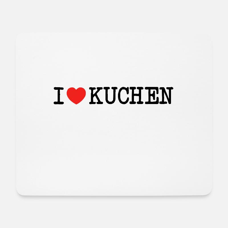I love Kuchen Ich liebe Kuchen - Mousepad (Querformat) - Weiß