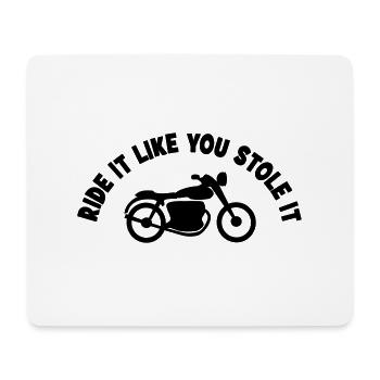 moto - Tapis de souris (format paysage) - blanc - Devant