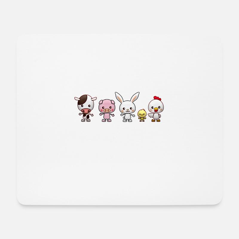 Friends not food - Mousepad (Querformat) - Weiß
