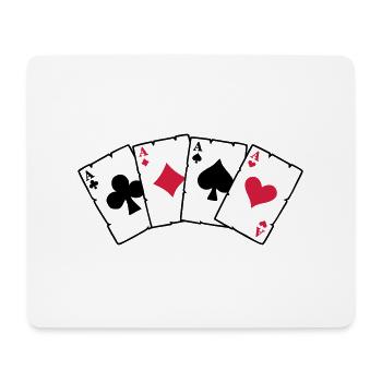 Cartes Poker - Cartes Poker - Tapis de souris (format paysage) - blanc - Devant