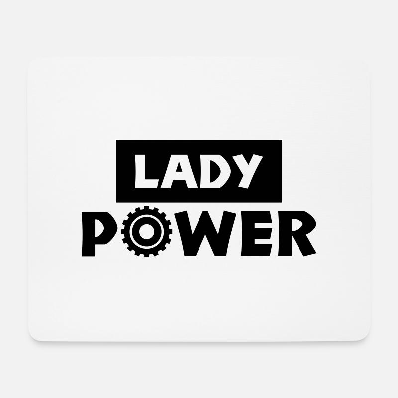 lady power - Mousepad (Querformat) - Weiß