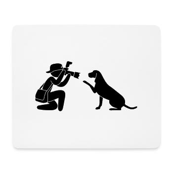 Fotograf Journalist Hund - Mousepad (Querformat) - Weiß - Vorne
