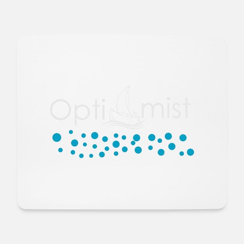Optimist - Mousepad (Querformat) - Weiß