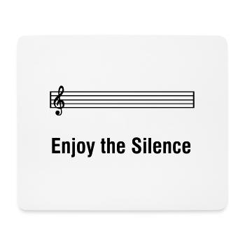 Enjoy The Silence - Lustiger Musiker Humor - Mousepad (Querformat) - Weiß - Vorne