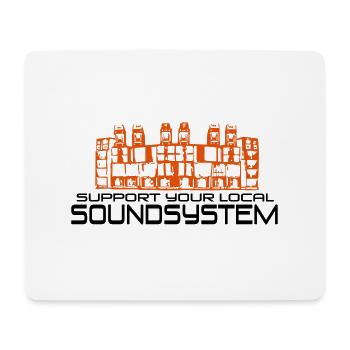 support your local soundsystem - Tapis de souris (format paysage) - blanc - Devant