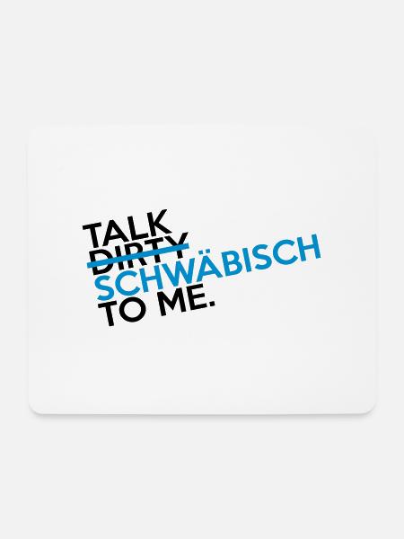 talk_swaebisch_2c - Mousepad (Querformat) - Weiß