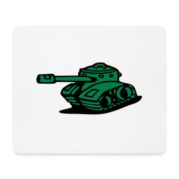 armored tank army military battle tank - Mouse Pad (horizontal) - white - Front