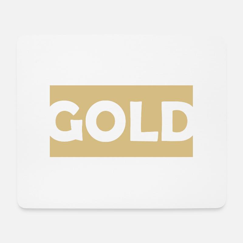 Gold - Mousepad (Querformat) - Weiß