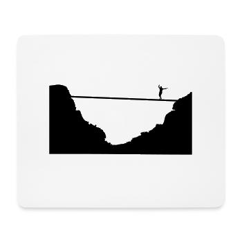 slacklining, highline - Mousepad (Querformat) - Weiß - Vorne