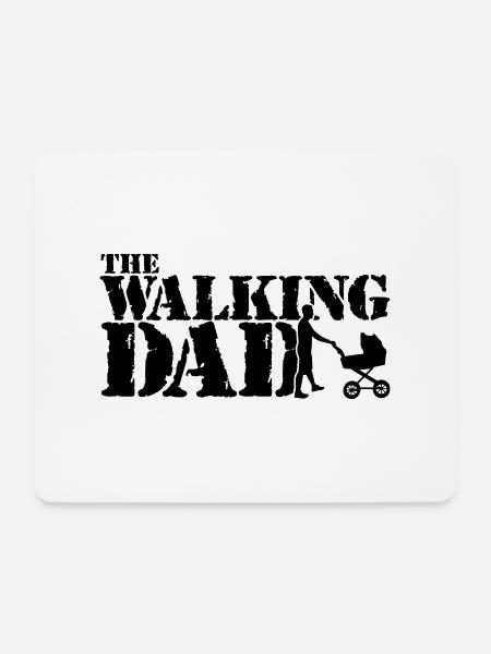 WALKING DAD - Mousepad (Querformat) - Weiß