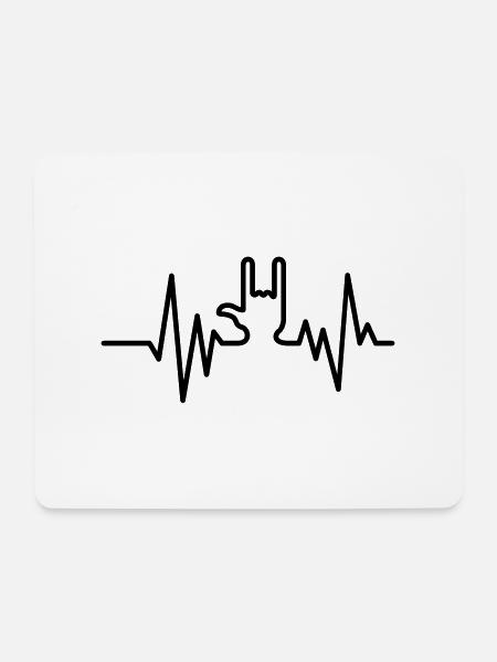 rock - Mousepad (Querformat) - Weiß