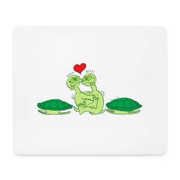 Naked Turtles Making Love - Mouse Pad (horizontal) - white - Front