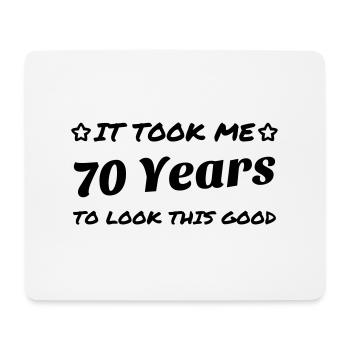 70 / geburtstag / Sport / birthday / siebzig - Mousepad (Querformat) - Weiß - Vorne
