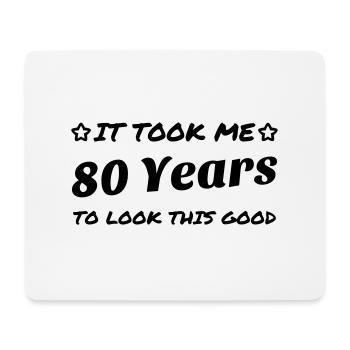 80 / geburtstag / Sport / birthday / achtzig - Mousepad (Querformat) - Weiß - Vorne