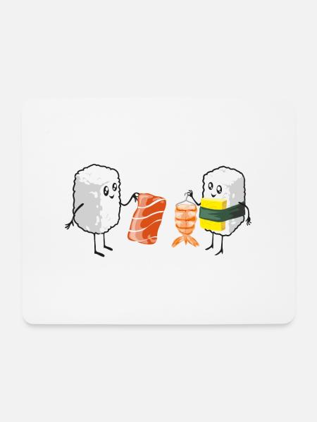 Sushi Shopping - Mousepad (Querformat) - Weiß