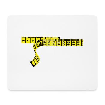 Meterband / Measure Tape Waist 60 (2c) - Mousepad (Querformat) - Weiß - Vorne